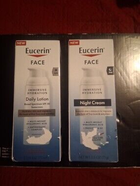 2 Bottles of Eucerin Face Lotion/Cream